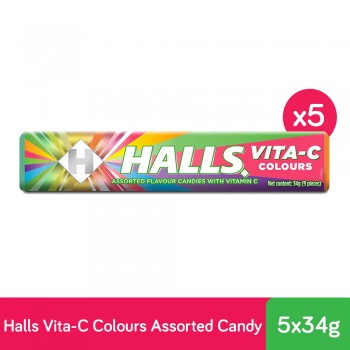Halls Stick Vita-C Color Mix Mint Candy (34g x 5)