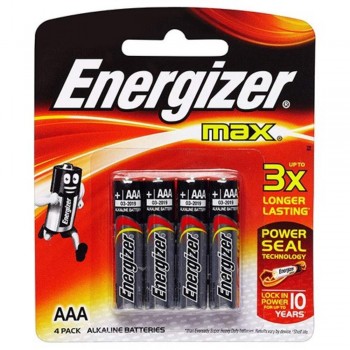 Energizer MAX AAA Alkaline Batteries - 4pcs pack