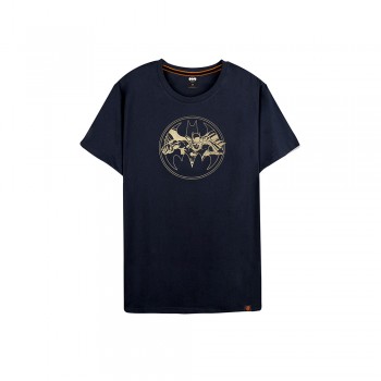 Batman Series: Golden Logo Tee (Navy, Size M)