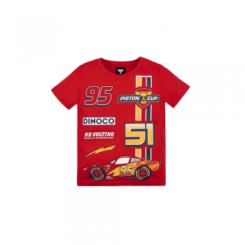 Cars 3: Kids Tee 08 (Red, Size 130) - Racing Lightning McQueen