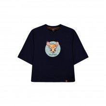 Disney Classic Series Bambi Head Women Tee (Black, S)