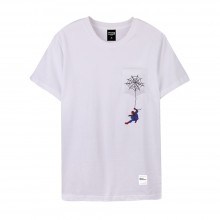 Spider-Man Series Spider-Man Pocket Tee (White, Size S)