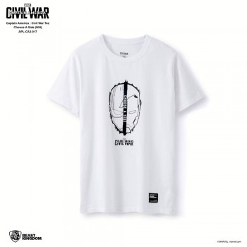 Marvel Captain America: Civil War Tee Choose A Side - White, Size S (APL-CA3-017)