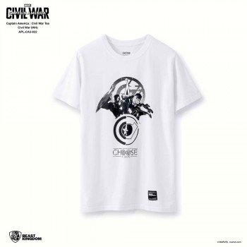 Marvel Captain America : Civil War Tee Civil War - White, Size XL (APL-CA3-022)