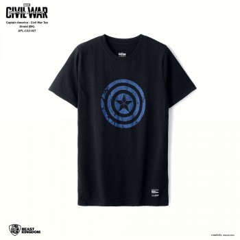 Marvel Captain America: Civil War Tee Shield - Black, Size L (APL-CA3-027)