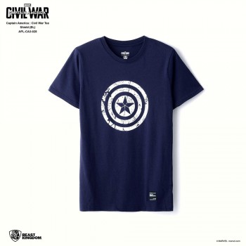 Marvel Captain America: Civil War Tee Shield- Blue, Size L (APL-CA3-028)