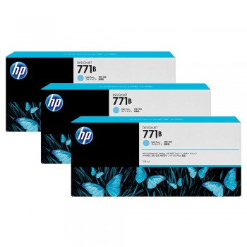 HP 771B 3-pack 775-ml Light Cyan Designjet Ink Cartridges (B6Y28A)