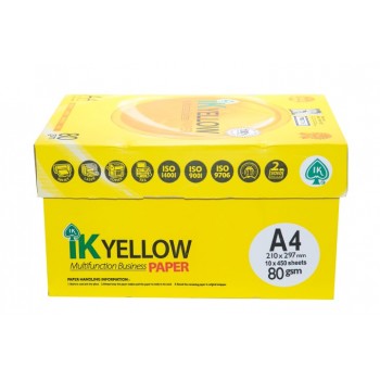 IK Yellow A4 Paper 80GSM-450 Sheets (Carton 10ream)