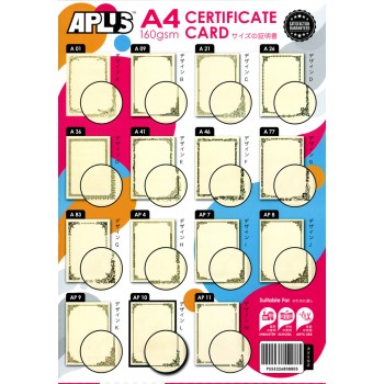 APLUS Certificate Card With Seal-APS10