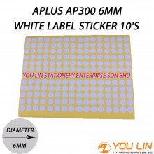 APLUS AP300 6MM White Label Sticker