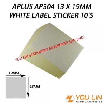 APLUS AP304 13 X 19MM White Label Sticker