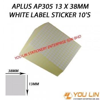 APLUS AP305 13 X 38MM White Label Sticker