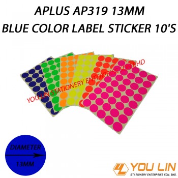 APLUS AP319 13MM Blue Color Label Sticker