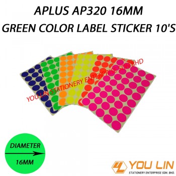 APLUS AP320 16MM Green Color Label Sticker