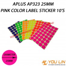 APLUS AP323 25MM Pink Color Label Sticker