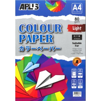 APLUS CP4601 A4 30's Assorted Light Colour Paper
