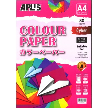 APLUS CP4603 A4 30's Assorted Cyber Colour Paper