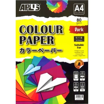 APLUS CP4702 A4 50's Assorted Dark Colour Paper