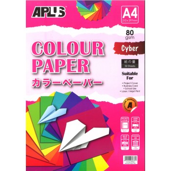 APLUS CP4703 A4 50's Assorted Cyber Colour Paper