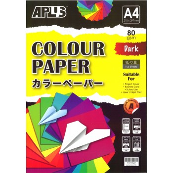 APLUS CP4802 A4 100's Assorted Dark Colour Paper