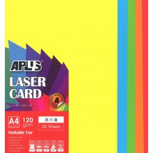 APLUS A4 120gm 2 Sheet Card 100'S - Dark Color Mix