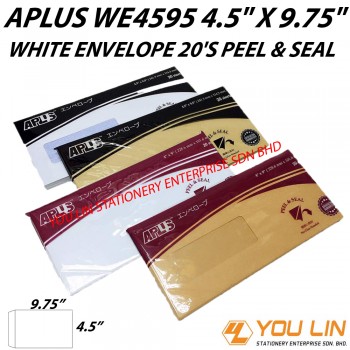 APLUS WE4595 White Envelope 20'S (P&S)