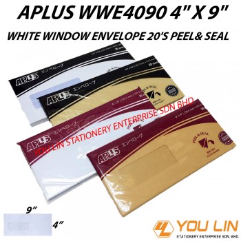 APLUS WWE4090 White Window Envelope 20'S (P&S)
