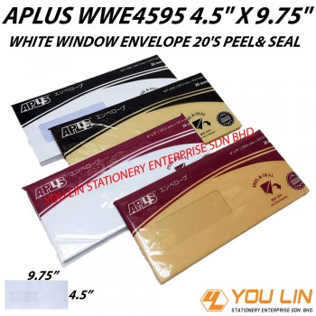 APLUS WWE4595 White Window Envelope 20'S (P&S)