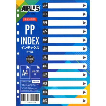 APLUS PP-4106 PP Index Divider Jan-Dec