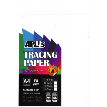 APLUS A4 95GSM Tracing Paper 10'S