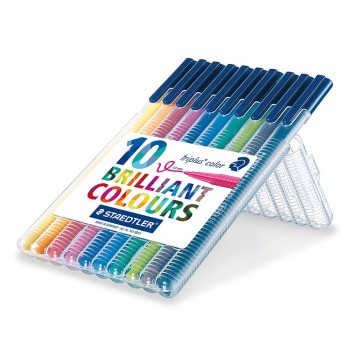 Staedtler 323 SB10 Triplus Set 10 Colors (Colour Pen)