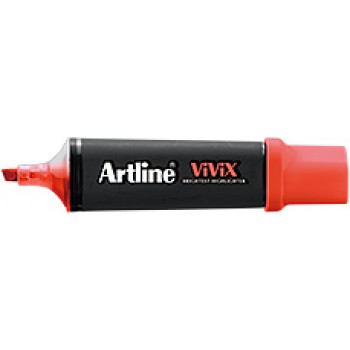 Artline EK670 Vivix Highlighter-Fluorescent Red