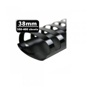 Comb Binding Plastic — A4, 38mm, 350-400sheets (BOX)