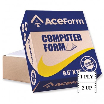 Computer Form 9.5" X 11" 1 PLY 2UP 1000 Fans