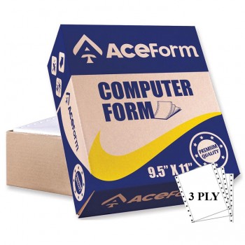 Computer Form 9.5" X 11" 3 PLY NCR 270 Fans