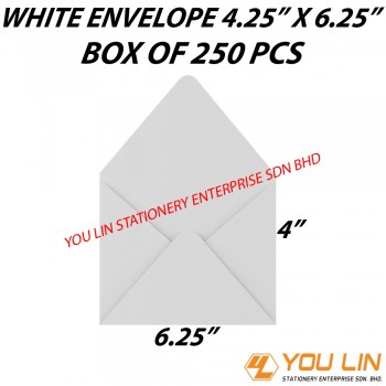 White Envelope 4.25 Inch X 6.25 Inch (500 PCS)