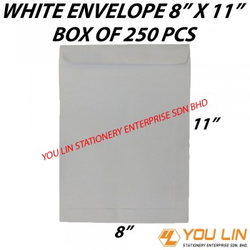 White Envelope 8" X 11" (250 PCS)