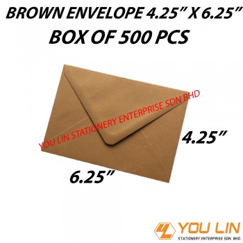 Brown Envelope 4.25" X 6.25" (500 PCS)