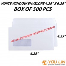 White Window Envelope 4.25" X 6.25" (500 PCS)