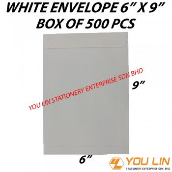 White Envelope 6" X 9" (500 PCS)