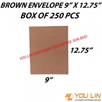 Brown Envelope 9" X 12.75" (250 PCS) 
