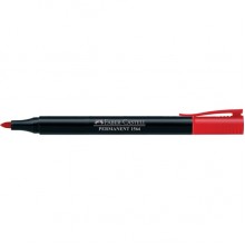 Faber Castell Slim Permanent Fine Marker-Red #156421