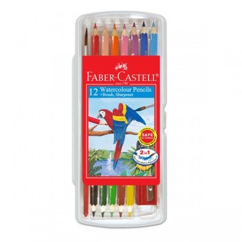 Faber Castell Watercolour Pencil 12S In Clear Box #114561
