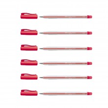 Faber Castell NX23 0.7mm Ball Pen-Red (Half Dozen)