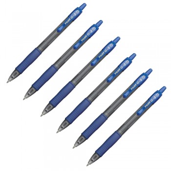 Pilot G2 Gel Ink Pen 1.0mm-Blue (Half Dozen) 