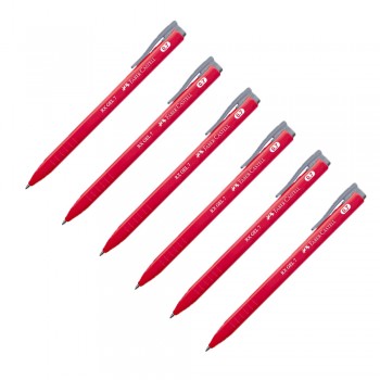 Faber Castell RX 0.7mm Gel Pen-Red (Half Dozen)