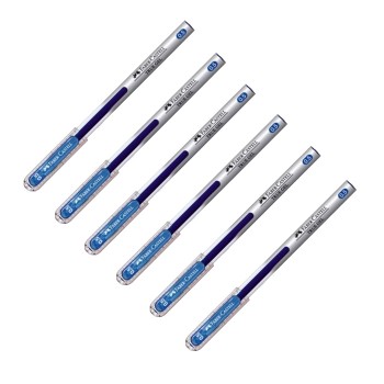 Faber Castell True Gel Pen 0.5mm-Blue (Half Dozen)