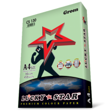 Luckystar CS130 A4 80GSM 450'S Colour Paper-Green