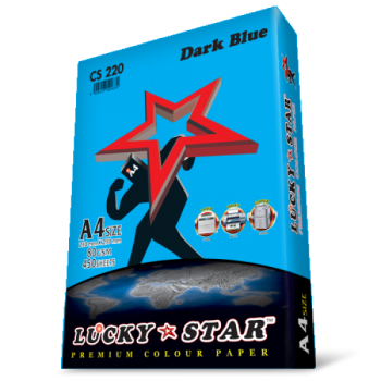 Luckystar CS220 A4 80GSM 450'S Colour Paper-Dark Blue