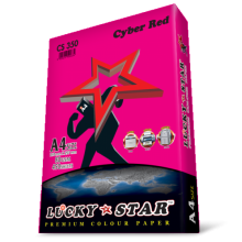 Luckystar CS350 A4 80GSM 450'S Colour Paper-Cyber Red